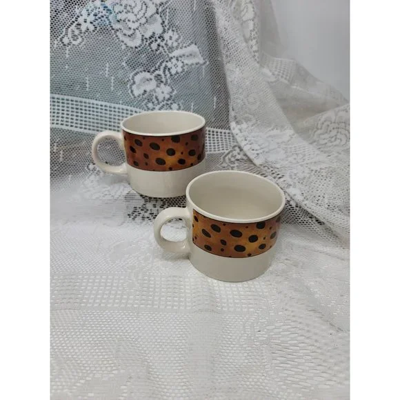Majesticware by Sakura Stoneware Tribe 1997 Cups Two (2) - Picture 3 of 10